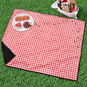 Ant Attack Plaid Personalized Picnic Blanket