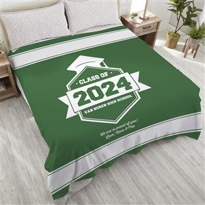 Class Of Personalized Graduation 90x90 Plush Queen Fleece Blanket
