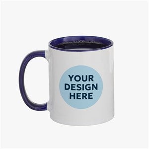 Personalized Colored Handle Coffee Mug - 18579