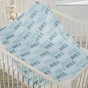 Modern Boy Name Personalized 30x40 Fleece Baby Blanket