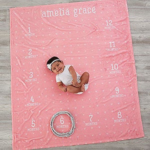 Baby's First Year Personalized 50x60 Fleece Blanket