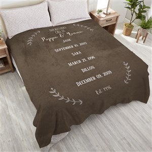 Our Grandchildren Personalized 90x90 Plush Queen Fleece Blanket
