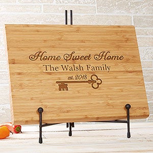 Key To Our Home Personalized Bamboo Cutting Board- 10x14
