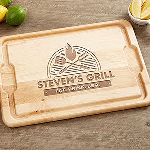 Personalized BBQ Cutting Board 15x21 - The Grill