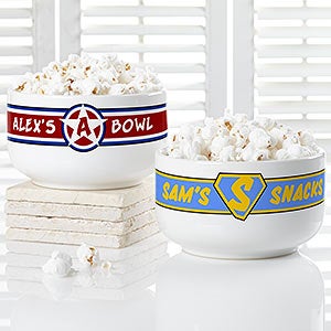 Super Hero Personalized Snack Bowl