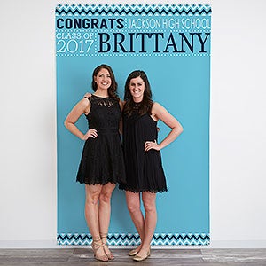 School Memories Personalized Graduation Photo Backdrop