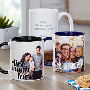 Personalized Photo Coffee Mug with Graphic Overlay - 18714
