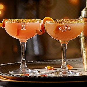 Classic Celebrations Personalized Cocktail Coupe Glass- Monogram