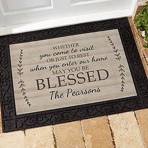 May You Be Blessed Personalized Doormat- 18x27