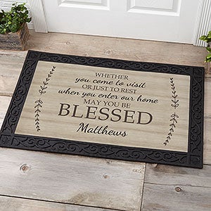 May You Be Blessed Personalized Medium Doormat- 20x35