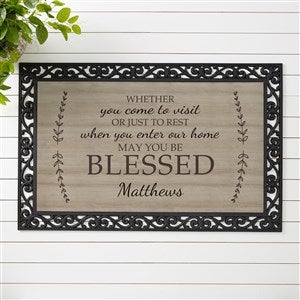 May You Be Blessed 20x35 Personalized Doormat