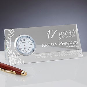 Retirement Personalized Triangle Side Clock