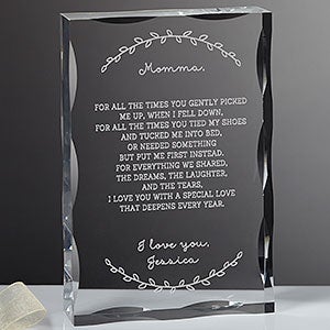 Forever A Mother Poem Personalized Keepsake