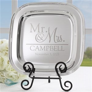Engraved Silver Tray - Wedding Gift