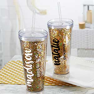 Glitter & Gold Bridal Party 22oz. Tumbler