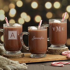 Custom Glass Coffee Mugs - Classic Celebrations