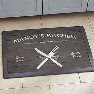personalized kitchen mat