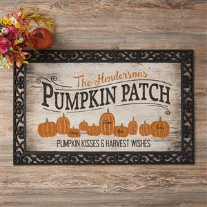 Pumpkin Patch 20x35 Personalized Doormat