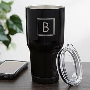 30oz. Personalized Stainless Steel Travel Tumbler- Mongram