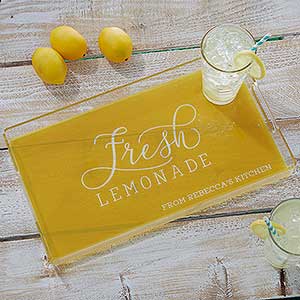 Outdoor Fun Typography Personalized Acrylic Serving Tray