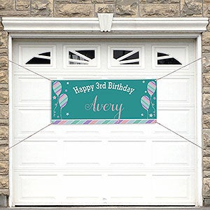 Birthday Girl Personalized Party Banner - 20x48