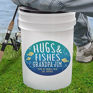 Personalized Bucket Cooler - Hugs & Fishes