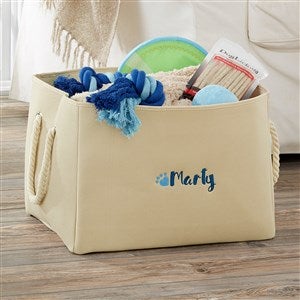 Personalised Canvas Toy Storage Tub Girls Name Heart Customised Bag Basket Box 