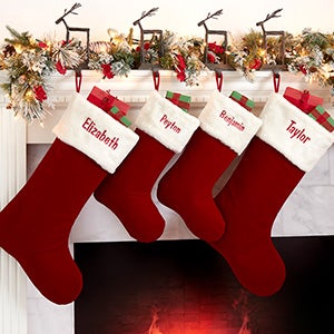 Velvet Elegance Personalized Christmas Stockings