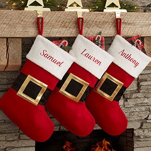 Personalized Christmas Stockings - Santa Belt - #19011