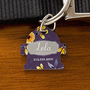 Custom Fire Hydrant Dog Tags - Floral Designs