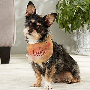 Watercolor Personalized Dog Bandana - Small