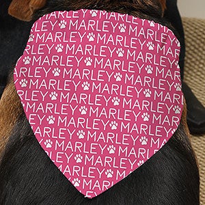 Personalized Dog Bandanas - Repeating Name