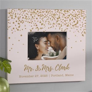 Sparkling Love Personalized Wedding 5x7 Wall Frame - Horizontal