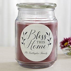 bless this home personalized scented candles