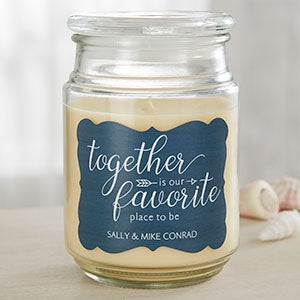 our favorite place personalized scented candles