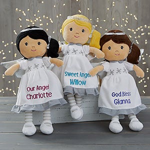 Custom Embroidered Angel Dolls