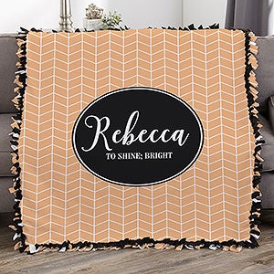Patterned Name Meaning Personalized 50x60 Tie Blanket