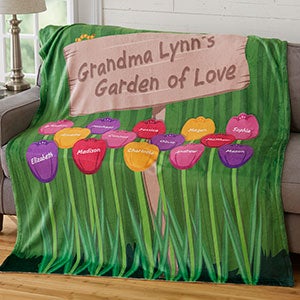Grandma's Garden 50x60 Personalized Fleece Blanket