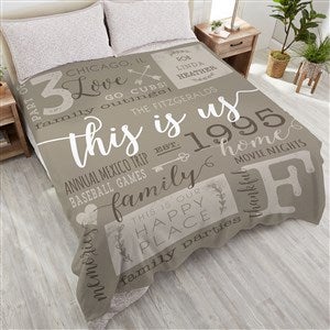 This Is Us Personalized 90x90 Plush Queen Fleece Blanket