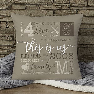 This Is Us Personalized 14 Throw Pillow