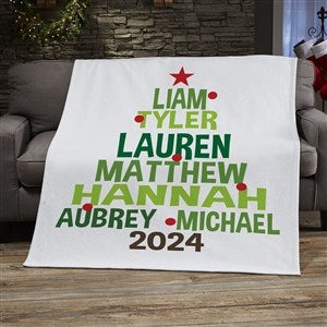 Christmas Family Tree Personalized 50x60 Sweatshirt Blanket