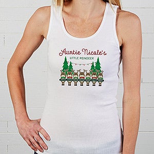 Reindeer Family Personalized Tank Top - XLarge (12-14) - White