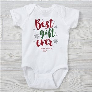 Best Gift Ever Personalized Christmas Baby Bodysuit