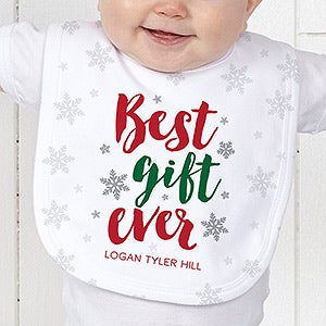 Personalized Christmas Baby Bib - Best Gift Ever