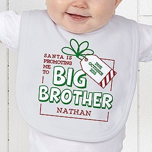 Personalized Baby Bib - Promoted By Santa