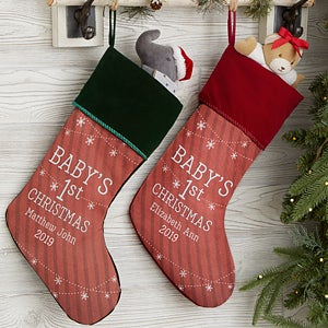 personalized babys first christmas stockings personalized baby first christmas ornament 2019