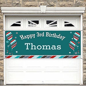 Birthday Boy Personalized Party Banner - 45x108