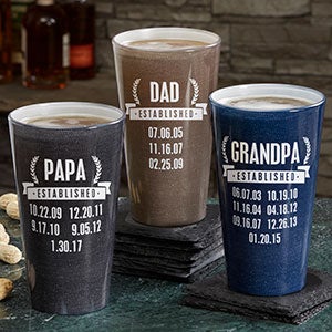 Personalized Pint Glasses - Date Established