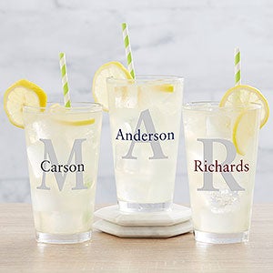 Personalized Pint Glass - Name & Initial