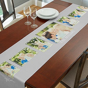 Family Photo Collage Personalized Table Runner - 7 Photo 16" x 120" - #19425-7L